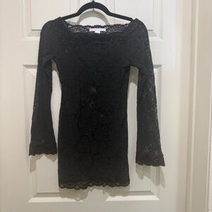 Victoria's Secret Black Lace Chemise